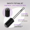 PANA 3/32" Large Smooth Round Top Safety Carbide Nail Drill Bit for Gel Polish & Acrylic Removal Nail Salon Manicure Pedicure Electric File Tools (Large Barrel - DLC Black, Extra Fine) view 2