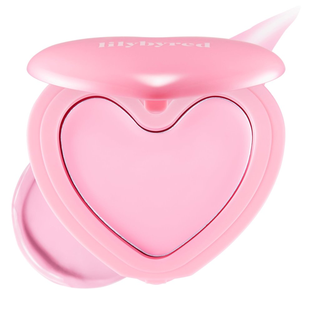 lilybyred Luv Beam Cheek Balm | Heart-Shaped Korean Cream Blush, Semi-Matte Finish, Long-Lasting, Blendable & Buildable, Soft Creamy Texture, Lightweight, Natural Flush, 0.12 oz. (02 Innocent Pink)