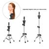 Mannequin Tripod,Mannequin Head Stand Hairdressing Head Tripod Heavy Duty Metal Multifunction Portable Adjustable Mannequin Head Tripod Stand ,Wig Stand Tripod Styling Training view 4