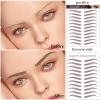 4D Eyebrow Tattoo Realistic 132 Pairs,Eyebrow Transfer Sticker for Eyebrows Makeup Tools,New Improved Fake Eyebrows,Waterproof Long Lasting Imitation Eyebrows-Brown view 2