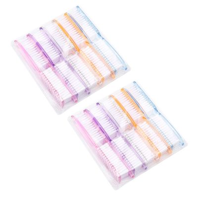 Beaupretty 20pcs Handle Nail Brush for Nail Cleaning and Dust Removal for Manicure and Pedicure Use