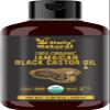 Organic Jamaican black Castor Oil (3.38 fl oz) USDA Certified, Traditional Handmade with Typical and Traditional roasted castor beans smell ,100% Pure black Castor Oil (No Additive, Non GMO) view 1