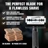 Gentleman Jon 50-Pack Platinum Double Edge Razor Blades - Premium Swedish Stainless Steel Safety Razor Blades - Platinum Coated Blade For Smooth and Comfortable Shaves - Fits Most Men's Safety Razors view 2