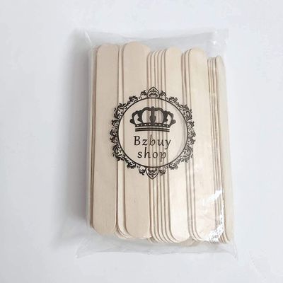 Bzbuy 100 Pieces Large Wax Sticks, Wood Waxing Craft Sticks Spatulas Applicators for Hair Removal Eyebrow and Body