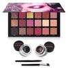 UCANBE 18 Color Eyeshadow Palette + 2 In 1 Black and Brown Gel Eyeliner Makeup Set,Matte Shimmer Metallic Glitter Eye Shadow Liner Cosmetics Gift Kit view 1