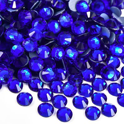 Jollin Hot Fix Crystal Flatback Rhinestones Glass Diamantes Gems 7.2mm(34ss 288pcs, Sapphire)