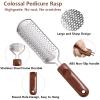 Colossal Foot Rasp & Wood Handle Callus Shaver (10 Replacement & 1 File Foot Heads), Pedicure Foot File Kit, Heel Scraper for Feet, Foot File Callus Remover view 2