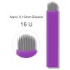 50pcs Purple Microblading blades Nano U shape 0.16mm Semi Permanent Makeup Eyebrow Tattoo needles (16U) view 2