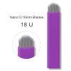 50pcs Purple Microblading blades 18U Nano 0.16mm Semi Permanent Makeup Eyebrow Tattoo needles (18U) view 2