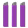 50pcs Purple Microblading blades Nano 0.16mm Semi Permanent Makeup Eyebrow Tattoo needles 12U,14U,16U,18U,21U,12F,14F,16F,18F,21F (18F) view 1