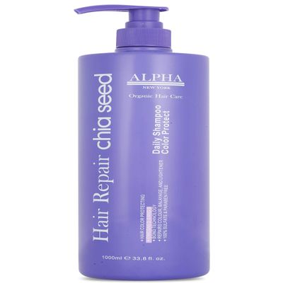 ALPHA NEW YORK Shampoo Color Protect Daily Hair repair Chia Seed 100% sulfate & Paraben Free 1000ml