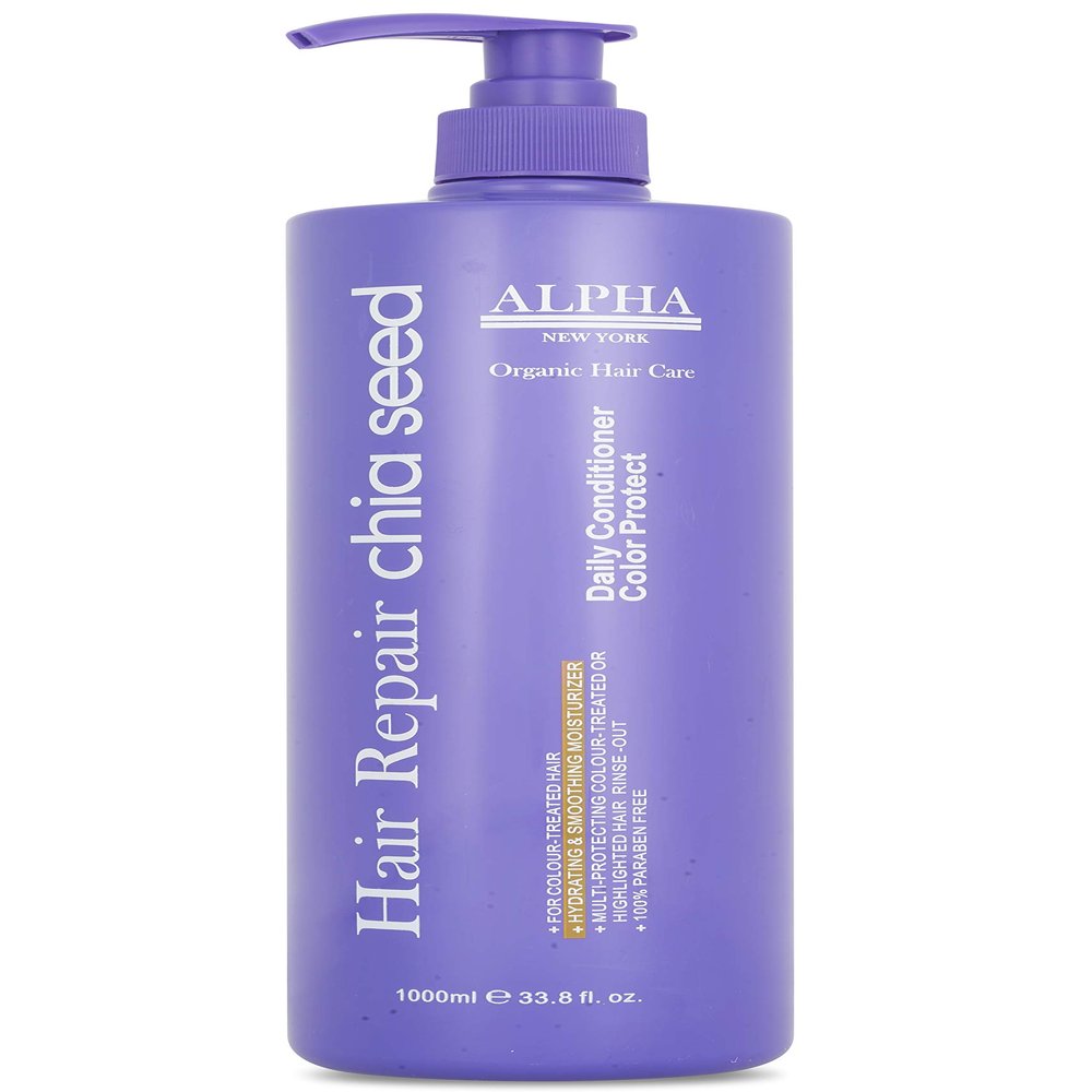 ALPHA NEW YORK Conditioner Color Protect Daily Hair repair Chia Seed 100% sulfate & Paraben Free 1000ml