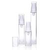 10pcs Airless Pump Press Bottle Empty Plastic Vacuum Lotion Bottles Clear Containers Cosmetics Skincare Travel Size Dispenser (15ml) view 3