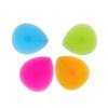 4pcs Silicone Face Scrubbers Heart Shape Face Blackhead Cleansing Brush with Suction Cup for Pore Removing Blackheads (Orange,Rose,Blue,Green) view 1