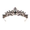 Lovelyshop Black Crystal Rose Gold Gothic Alloy Tiara Headpiece view 1