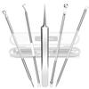 Best Blackhead Remover, Blackheads Blemish Removing, Acne Whitehead Removal Kit, Pimple Comedone Extractor Tool, Popper Pimples Treatment, with Tweezers, Risk Free for Face Forehead Nose view 1
