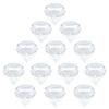 Ewanda store 100Pcs 5Gram Empty Diamond Shape Plastic Clear Cosmetic Refillable Pot Jars Bottles Make up Cosmetic Containers with Lids for Eye Shadow Lip Balm Face Creams Lotion Nail Powder view 1