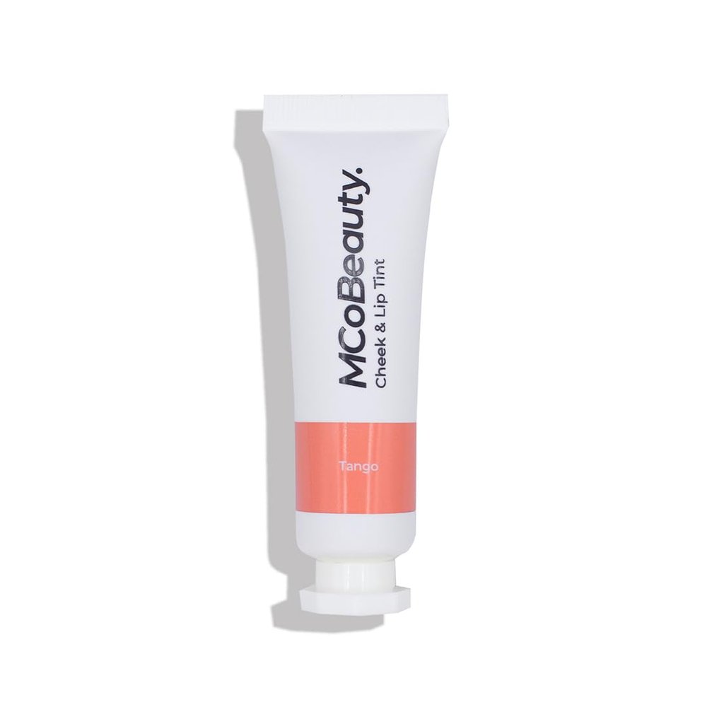 MCoBeauty - Cheek and Lip Tint - Dewy Gel-Cream Formula for Buildable Color - Multi-Use with a Soft Radiant Finish - Tango, True Orange Shade - Tinta para Labios, Liquid blush for Cheeks & Lips