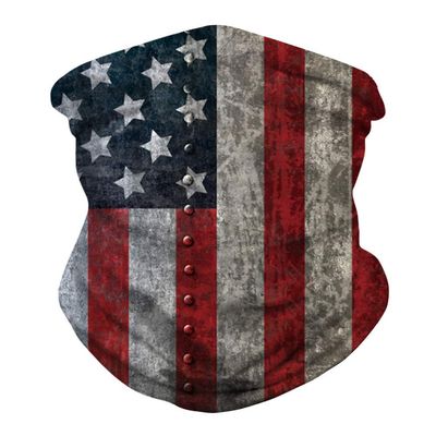 Delafino Neck Gaiter - Us Flag Design With Pocket for Filter- 2 Filters Included, Lightweight, Cool