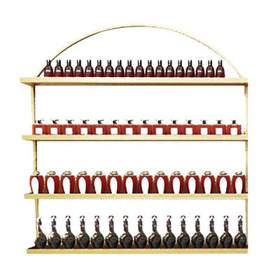 4 Tier Nail Polish Shelf for The Wall, Metal Mountable Nail Polish Organizer Essential Oils Display Rack | Nail Store Shelf fingernail Polish Holder Hanging Cosmetic Display Cases Spice Racks
