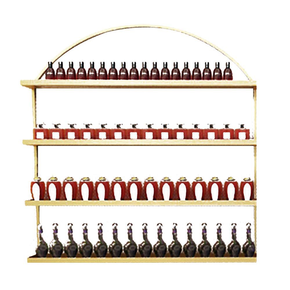 4 Tier Nail Polish Shelf for The Wall, Metal Mountable Nail Polish Organizer Essential Oils Display Rack | Nail Store Shelf fingernail Polish Holder Hanging Cosmetic Display Cases Spice Racks