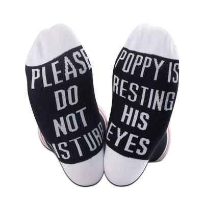 TSOTMO 2 Pairs Grandpa Gift Novelty Gift From Grandkid Fathers Day Gift Please Do Not Disturb Poppy Is Resting His Eyes (Poppy His Eyes)