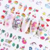Unicorn Nail Art Stickers Water transfer Nail Decals Cute Stars Moons Flamingo Rainbows Unicorns Nail Stickers for Girls Women Kids DIY Manicure Design Nail Decoration Accessories (12 Sheets) view 3