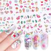 Unicorn Nail Art Stickers Water transfer Nail Decals Cute Stars Moons Flamingo Rainbows Unicorns Nail Stickers for Girls Women Kids DIY Manicure Design Nail Decoration Accessories (12 Sheets) view 4
