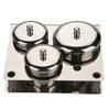 Nail Art Powder Liquid Storage Box, 3Pcs Stainless Steel Nail Art Mini Powder & Liquid Cans Set Powder Cup Storage Case Cosmetic Containers With Nail Brush Holder Compact Manicure Tools view 1