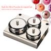 Nail Art Powder Liquid Storage Box, 3Pcs Stainless Steel Nail Art Mini Powder & Liquid Cans Set Powder Cup Storage Case Cosmetic Containers With Nail Brush Holder Compact Manicure Tools view 2