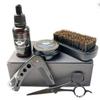 100% Natural Organic Oil Fold-able Bottle Opener Comb Brush Scissor Man Beard Grooming Kit view 1