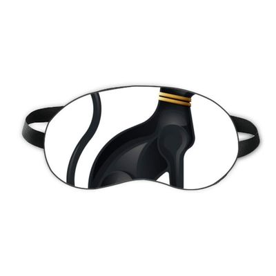 Ancient Egypt Abstract Black Cat Pattern Sleep Eye Shield Soft Night Blindfold Shade Cover