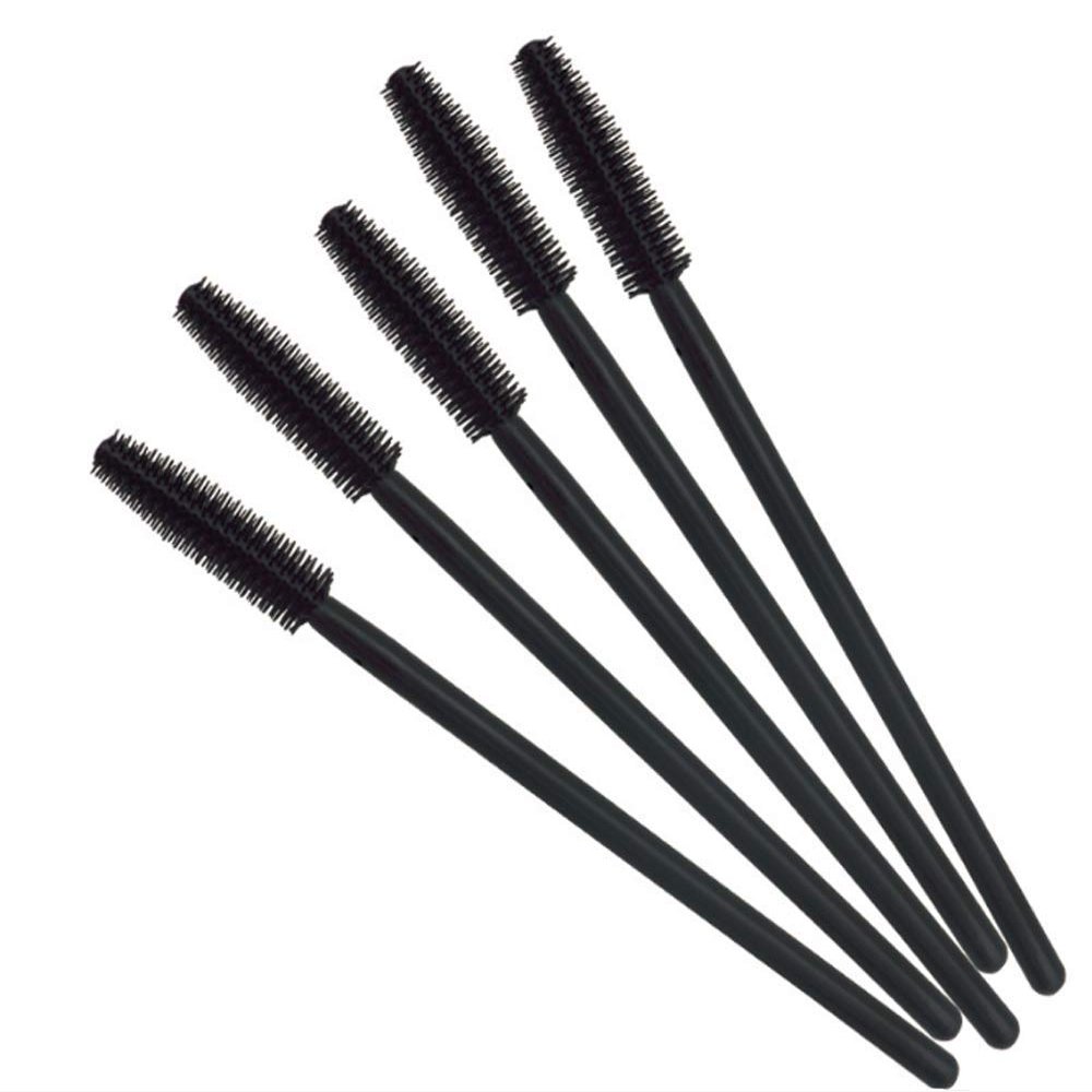 ADAMAI Professional Disposable Silicone Eyelash Mascara Brushes Wands Applicator Makeup Kits (Pack of 100, Full Black)
