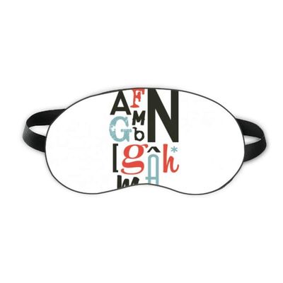 Alphabets Stylish Quote Handwrite Sleep Eye Shield Soft Night Blindfold Shade Cover