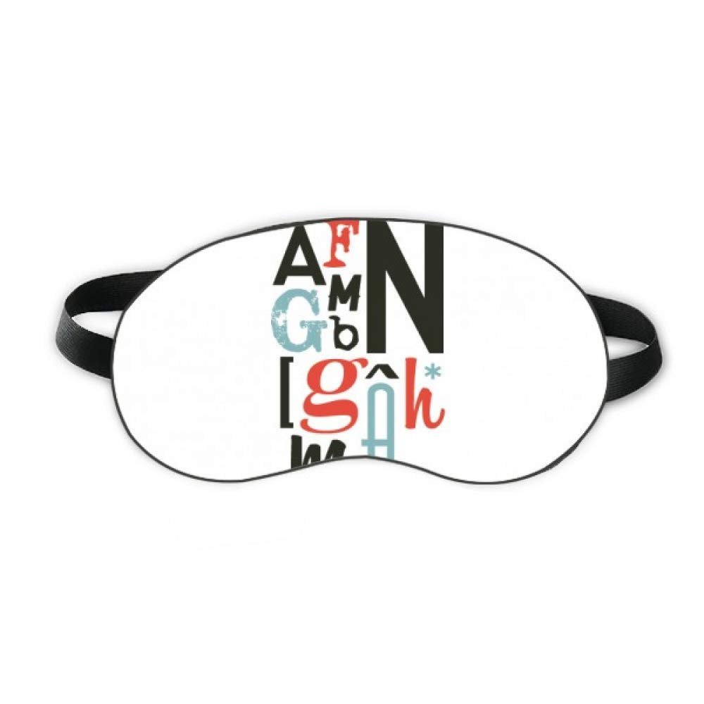 Alphabets Stylish Quote Handwrite Sleep Eye Shield Soft Night Blindfold Shade Cover