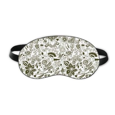 Animal Fruit Carnival Black White Sleep Eye Shield Soft Night Blindfold Shade Cover