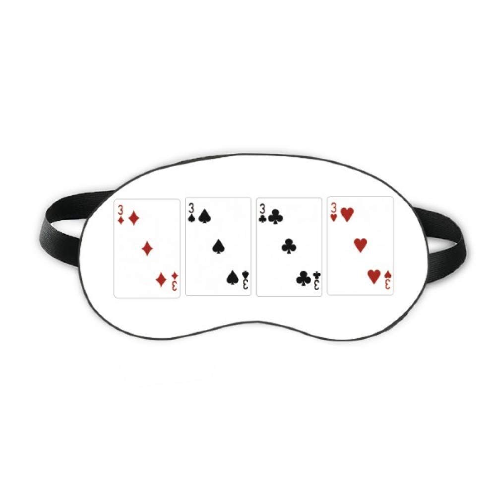 3 Heart Spade Diamond Club Pattern Sleep Eye Shield Soft Night Blindfold Shade Cover