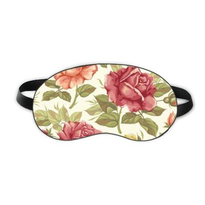 Antique Rose Watercolor Plant Flower Sleep Eye Shield Soft Night Blindfold Shade Cover