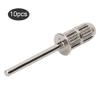 10pcs 2.35mm Silver Mandrel Bit Easy-Off Nail Sanding Band Mandrel Shanks Electric Drill Manicure Machine Accessory for Nail Drill Nail File Bit (Sliver) view 3