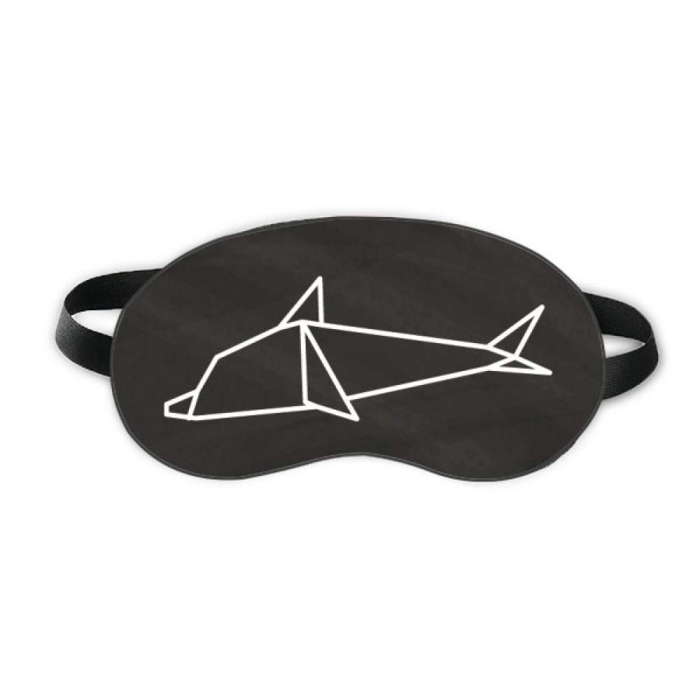 Abstract Origami Dolphin Geometric Shape Sleep Eye Shield Soft Night Blindfold Shade Cover