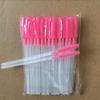 ADAMAI Professional Disposable Silicone Eyelash Mascara Brushes Wands Applicator Makeup Kits (Pack of 100, Transparent deep pink) view 2