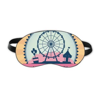 Amusement Park Black Ferris Wheel Pattern Sleep Eye Shield Soft Night Blindfold Shade Cover