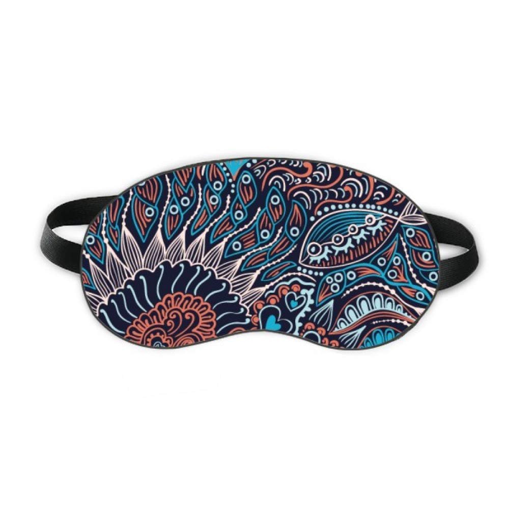 Abstract Seamless Texture Fish Animal Sleep Eye Shield Soft Night Blindfold Shade Cover