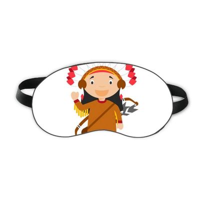 Aboriginal Tribe USA Cartoon Sleep Eye Shield Soft Night Blindfold Shade Cover