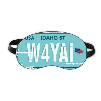 American USA Car Licence Plate Number Sleep Eye Shield Soft Night Blindfold Shade Cover