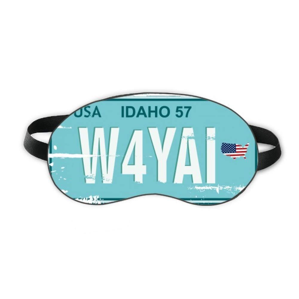 American USA Car Licence Plate Number Sleep Eye Shield Soft Night Blindfold Shade Cover