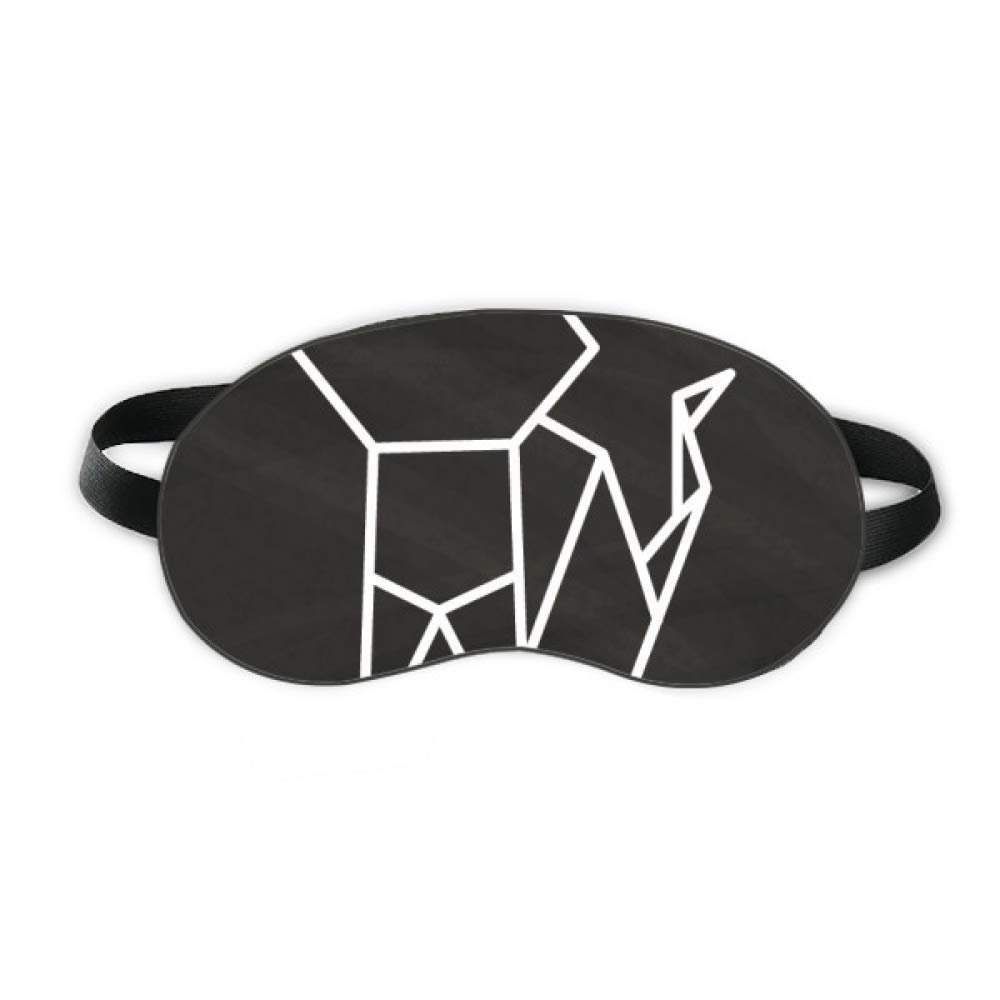 Abstract Origami Cat Geometric Shape Sleep Eye Shield Soft Night Blindfold Shade Cover