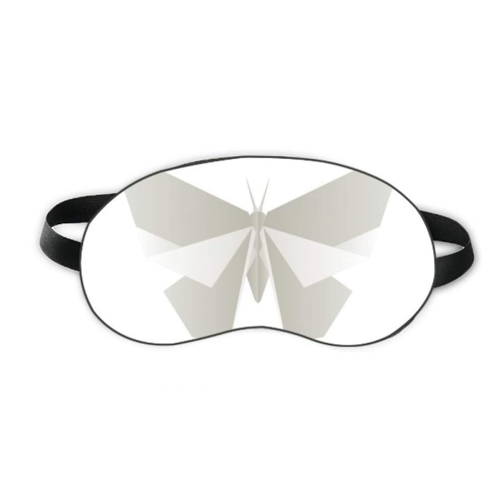 Abstract White Butterfly Origami Pattern Sleep Eye Shield Soft Night Blindfold Shade Cover
