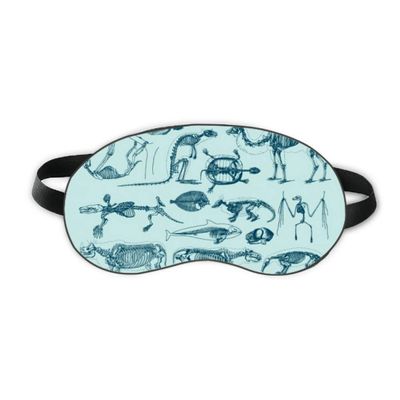 Animal Bone Sketch Illustrations Sleep Eye Shield Soft Night Blindfold Shade Cover