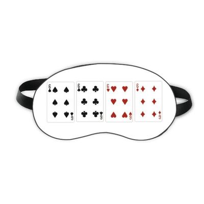 6 Heart Spade Diamond Club Pattern Sleep Eye Shield Soft Night Blindfold Shade Cover
